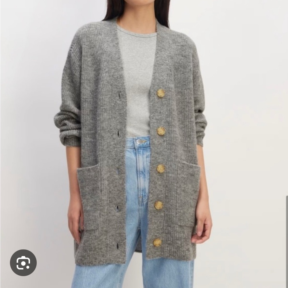 Everlane oversized alpaca pocket cardigan